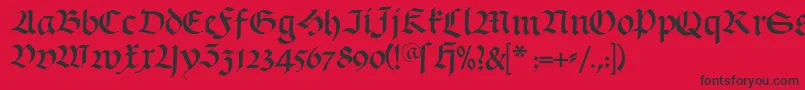 Schwabach Font – Black Fonts on Red Background