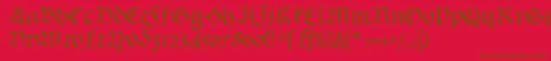 Schwabach Font – Brown Fonts on Red Background