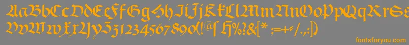 Schwabach Font – Orange Fonts on Gray Background