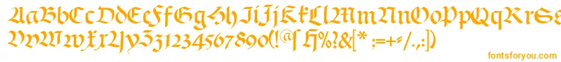 Schwabach Font – Orange Fonts on White Background