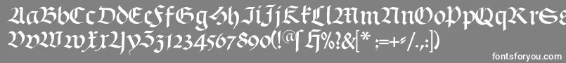 フォントSchwabach – 灰色の背景に白い文字