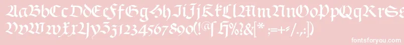Schwabach Font – White Fonts on Pink Background