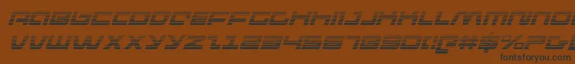 フォントpulseriflegi – 黒い文字が茶色の背景にあります