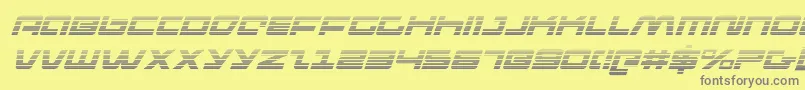 Fonte pulseriflegi – fontes cinzas em um fundo amarelo