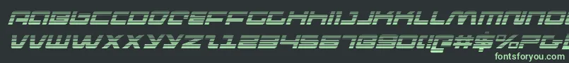 pulseriflegi Font – Green Fonts on Black Background