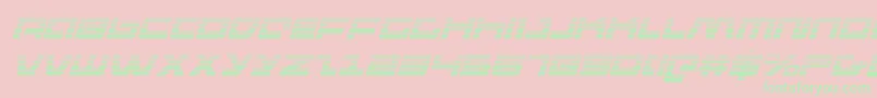 フォントpulseriflegi – ピンクの背景に緑の文字