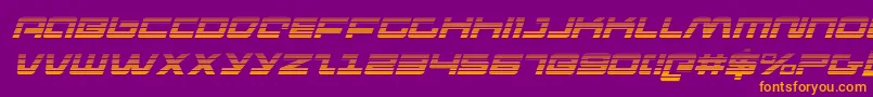 pulseriflegi Font – Orange Fonts on Purple Background