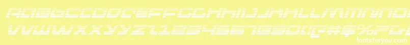 pulseriflegi Font – White Fonts on Yellow Background