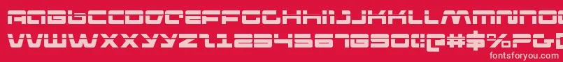 フォントpulseriflelas – 赤い背景にピンクのフォント