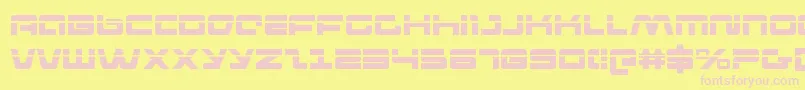 pulseriflelas Font – Pink Fonts on Yellow Background