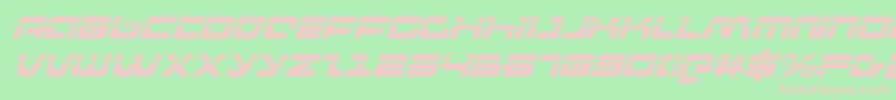pulseriflelasi-Schriftart – Rosa Schriften auf grünem Hintergrund