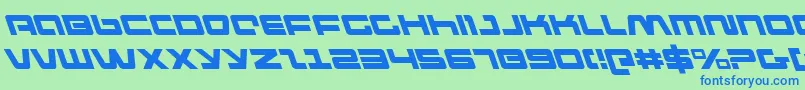 Weitere Informationen zur pulserifleleft-Schriftart pulserifleleft-Schriftart – Blaue Schriften auf grünem Hintergrund