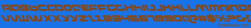 Weitere Informationen zur pulserifleleft-Schriftart pulserifleleft-Schriftart – Braune Schriften auf blauem Hintergrund