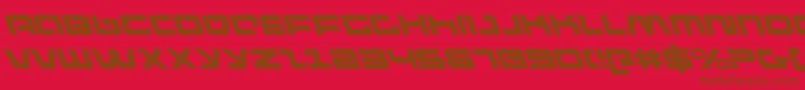 pulserifleleft-Schriftart – Braune Schriften auf rotem Hintergrund