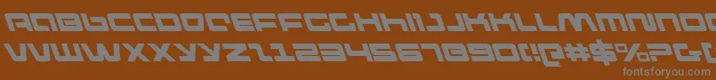 pulserifleleft Font – Gray Fonts on Brown Background
