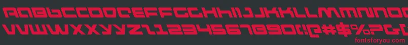 Шрифт pulserifleleft – красные шрифты на чёрном фоне