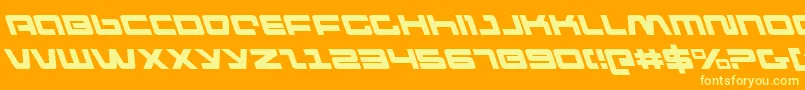 Шрифт pulserifleleft – жёлтые шрифты на оранжевом фоне
