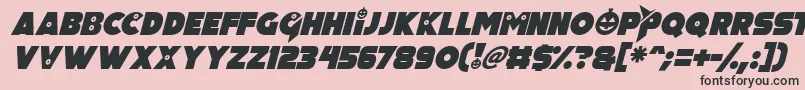 Pumpkin King Italic Font – Black Fonts on Pink Background