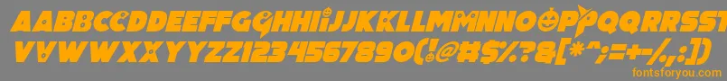 Pumpkin King Italic Font – Orange Fonts on Gray Background