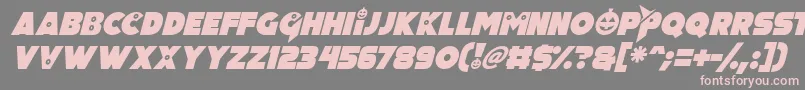 Pumpkin King Italic Font – Pink Fonts on Gray Background