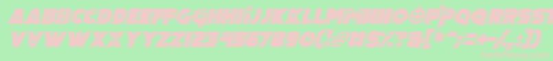 Pumpkin King Italic Font – Pink Fonts on Green Background