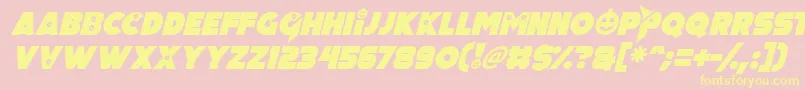 Pumpkin King Italic Font – Yellow Fonts on Pink Background