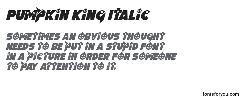 フォントPumpkin King Italic