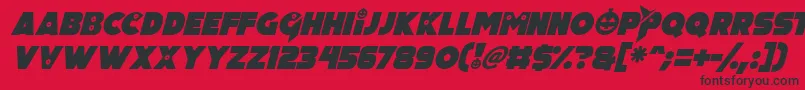 フォントPumpkin King Italic – 赤い背景に黒い文字