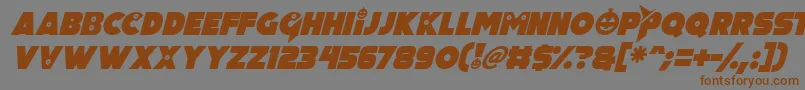 Pumpkin King Italic Font – Brown Fonts on Gray Background