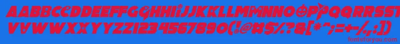 Pumpkin King Italic Font – Red Fonts on Blue Background