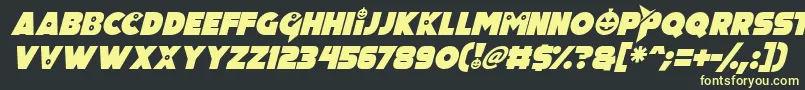 Pumpkin King Italic Font – Yellow Fonts on Black Background