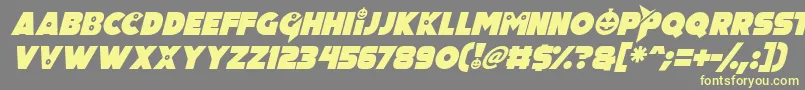 Pumpkin King Italic Font – Yellow Fonts on Gray Background