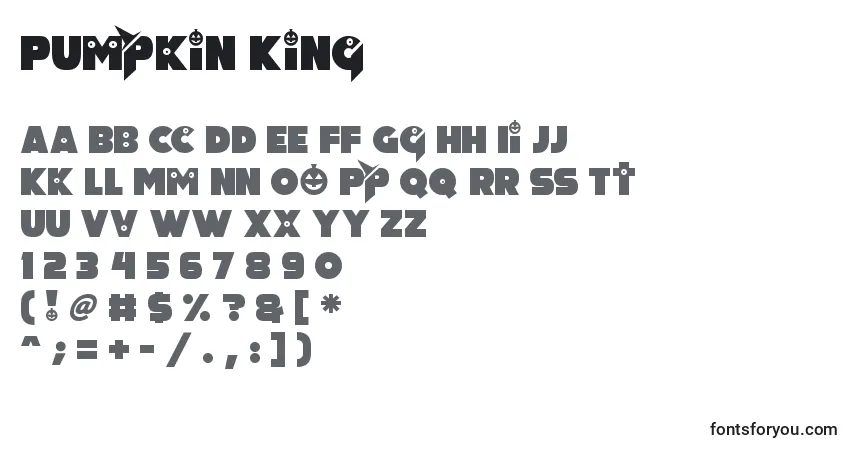 Pumpkin King-fontti – aakkoset, numerot, erikoismerkit