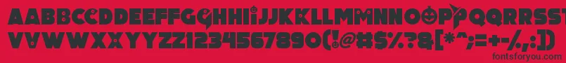 Pumpkin King Font – Black Fonts on Red Background