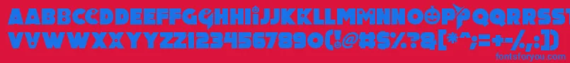 Pumpkin King Font – Blue Fonts on Red Background