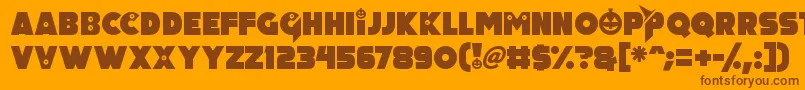 Pumpkin King Font – Brown Fonts on Orange Background