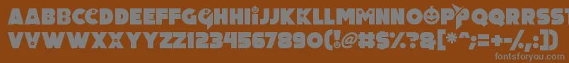 Pumpkin King Font – Gray Fonts on Brown Background