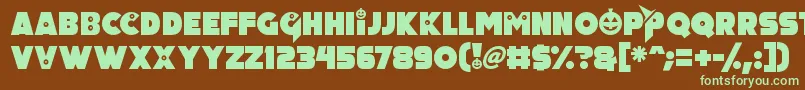 Pumpkin King Font – Green Fonts on Brown Background