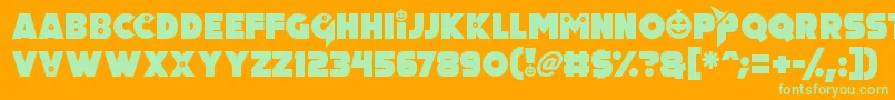 Pumpkin King Font – Green Fonts on Orange Background