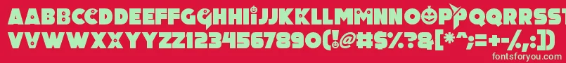 Pumpkin King Font – Green Fonts on Red Background