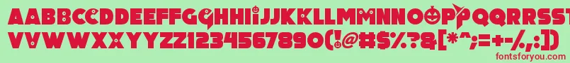 Pumpkin King Font – Red Fonts on Green Background