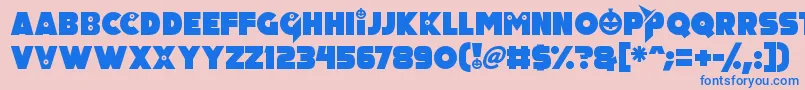 fuente Pumpkin King – Fuentes Azules Sobre Fondo Rosa