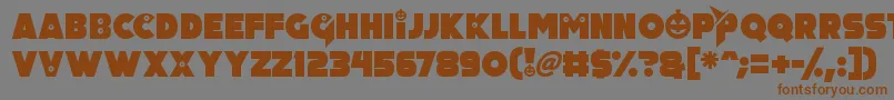 fuente Pumpkin King – Fuentes Marrones Sobre Fondo Gris