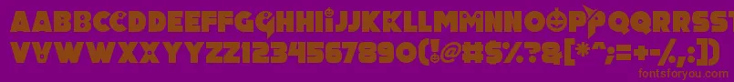 Fonte Pumpkin King – fontes marrons em um fundo roxo