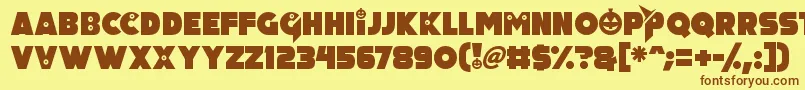 Pumpkin King Font – Brown Fonts on Yellow Background