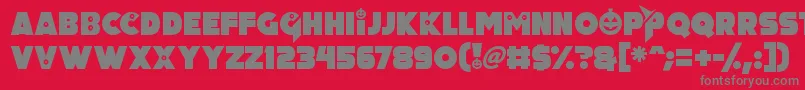 Pumpkin King Font – Gray Fonts on Red Background