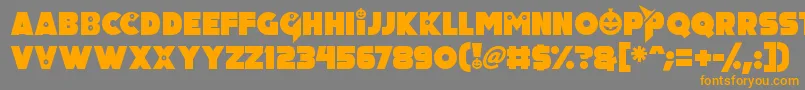 Czcionka Pumpkin King – pomarańczowe czcionki na szarym tle