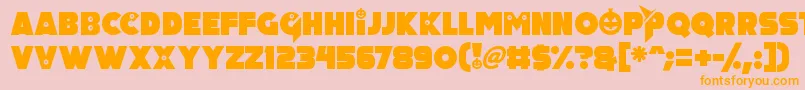 Fonte Pumpkin King – fontes laranjas em um fundo rosa
