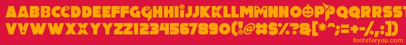 Pumpkin King Font – Orange Fonts on Red Background