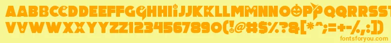 Pumpkin King Font – Orange Fonts on Yellow Background